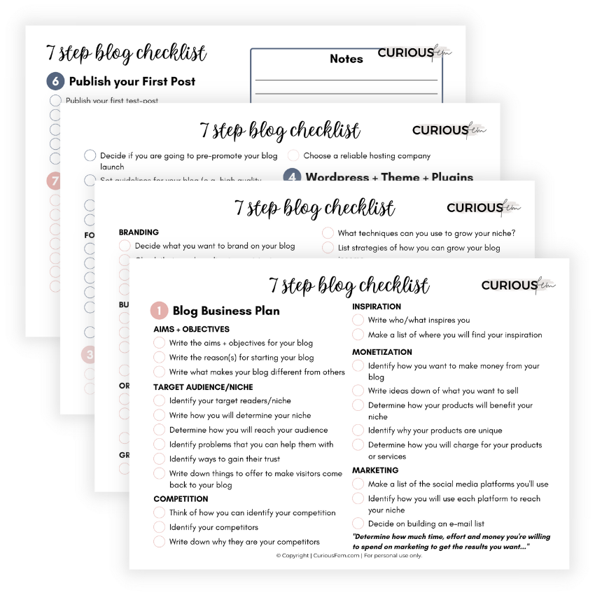 mockup image - 7 step blog checklist